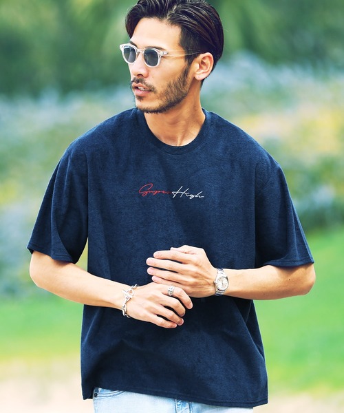 jiggys shop（ジギーズショップ）の「UVカット 接触冷感 サマーパイル 半袖Tシャツ（Tシャツ/カットソー・メンズ・ブラック/グレー系その他/グレー系その他2/ホワイト/ホワイト系その他/ホワイト系その他2/ホワイト系その他3/ホワイト系その他4/ブルー系その他/ブルー系その他2/ブルー系その他3/ホワイト系その他5/ホワイト系その他6/ブルー系その他4/チャコール/ブルー系その他5/ホワイト系その他7/グレー系その他3/ネイビー/ブラック系その他/ピンク系その他・SMALL/MEDIUM/LARGE/X-LARGE）」の16枚目の写真