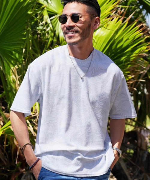 jiggys shop（ジギーズショップ）の「UVカット 接触冷感 サマーパイル 半袖Tシャツ（Tシャツ/カットソー・メンズ・ブラック/グレー系その他/グレー系その他2/ホワイト/ホワイト系その他/ホワイト系その他2/ホワイト系その他3/ホワイト系その他4/ブルー系その他/ブルー系その他2/ブルー系その他3/ホワイト系その他5/ホワイト系その他6/ブルー系その他4/チャコール/ブルー系その他5/ホワイト系その他7/グレー系その他3/ネイビー/ブラック系その他/ピンク系その他・SMALL/MEDIUM/LARGE/X-LARGE）」の3枚目の写真