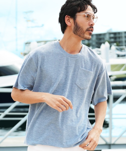 jiggys shop（ジギーズショップ）の「UVカット 接触冷感 サマーパイル 半袖Tシャツ（Tシャツ/カットソー・メンズ・ブラック/グレー系その他/グレー系その他2/ホワイト/ホワイト系その他/ホワイト系その他2/ホワイト系その他3/ホワイト系その他4/ブルー系その他/ブルー系その他2/ブルー系その他3/ホワイト系その他5/ホワイト系その他6/ブルー系その他4/チャコール/ブルー系その他5/ホワイト系その他7/グレー系その他3/ネイビー/ブラック系その他/ピンク系その他・SMALL/MEDIUM/LARGE/X-LARGE）」の17枚目の写真