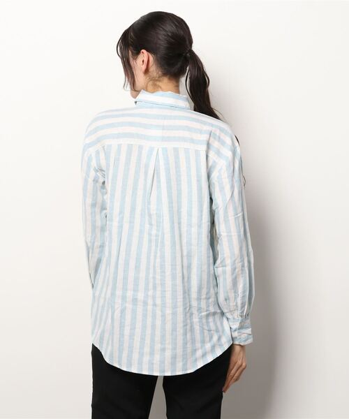 90s BananaRepublic リネン100% S/S シャツ ストライプ 90s BananaRepublic リネン100% S/S シャツ ストライプ - メルカリ