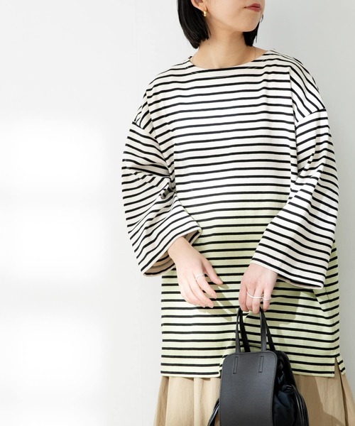 FORK&SPOON（フォークアンドスプーン）の「FORK&SPOON　オーバーダイボーダーTシャツ（Tシャツ/カットソー・メンズ・ブルー系その他/イエロー系その他・5）」の9枚目の写真