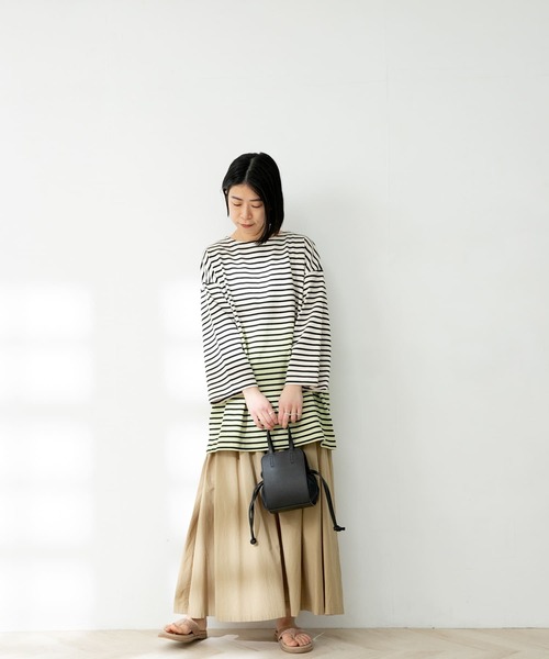 FORK&SPOON（フォークアンドスプーン）の「FORK&SPOON　オーバーダイボーダーTシャツ（Tシャツ/カットソー・メンズ・ブルー系その他/イエロー系その他・5）」の11枚目の写真