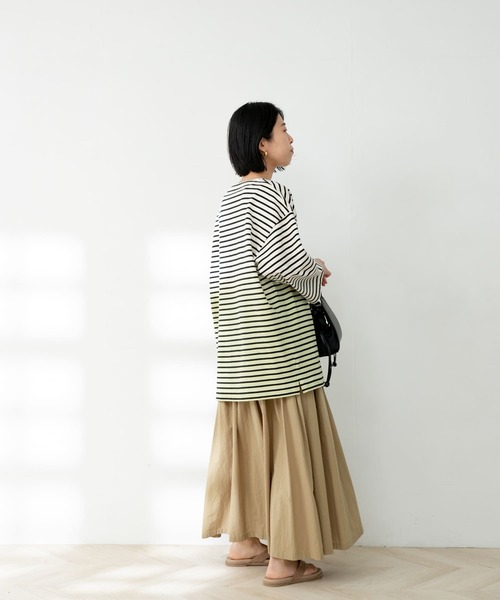 FORK&SPOON（フォークアンドスプーン）の「FORK&SPOON　オーバーダイボーダーTシャツ（Tシャツ/カットソー・メンズ・ブルー系その他/イエロー系その他・5）」の12枚目の写真