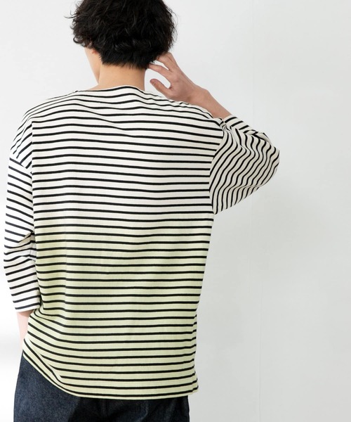 FORK&SPOON（フォークアンドスプーン）の「FORK&SPOON　オーバーダイボーダーTシャツ（Tシャツ/カットソー・メンズ・ブルー系その他/イエロー系その他・5）」の16枚目の写真