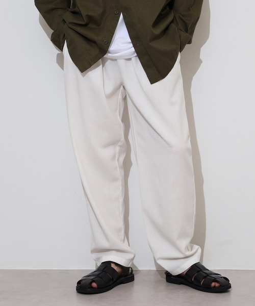 FUNALIVE(ファンアライブ)の「Relation リネン混シェフパンツ(その他パンツ・メンズ・ホワイト/グレー/マスタード/ベージュ/カーキ/ストライプ/ブラック/レッド/ライトピンク/ネイビー/サックスブルー・L/LL/M)」の2枚目の写真