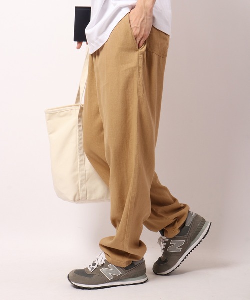 FUNALIVE(ファンアライブ)の「Relation リネン混シェフパンツ(その他パンツ・メンズ・ホワイト/グレー/マスタード/ベージュ/カーキ/ストライプ/ブラック/レッド/ライトピンク/ネイビー/サックスブルー・L/LL/M)」の12枚目の写真