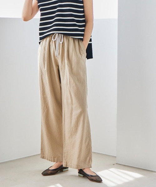 BARNYARDSTORM（バンヤードストーム）の「BARNYARDSTORM / 【WEB限定サイズXS/L】リネンワイドイージーパンツ（その他パンツ・レディース・ブラック/ブラウン/ベージュ・00/0/1/2）」の3枚目の写真