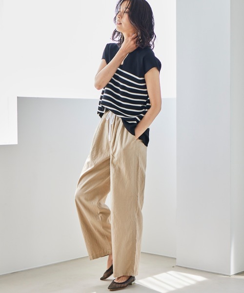 BARNYARDSTORM（バンヤードストーム）の「BARNYARDSTORM / 【WEB限定サイズXS/L】リネンワイドイージーパンツ（その他パンツ・レディース・ブラック/ブラウン/ベージュ・00/0/1/2）」の7枚目の写真