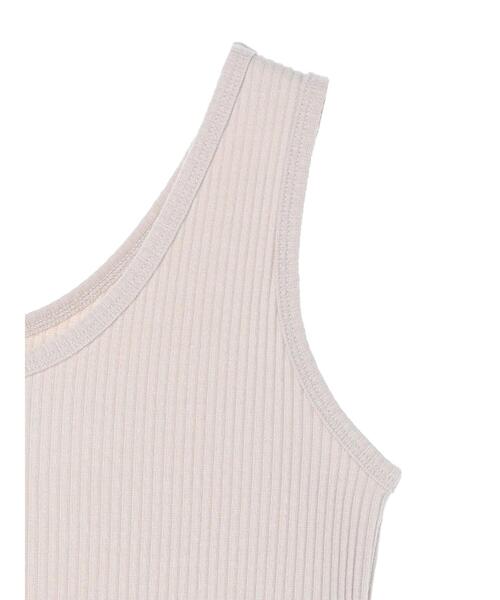 Green　Parks（グリーンパークス）の「リブタンクトップ＊（タンクトップ・レディース・ライトベージュ/ブラック/オフホワイト・FREE）」の14枚目の写真