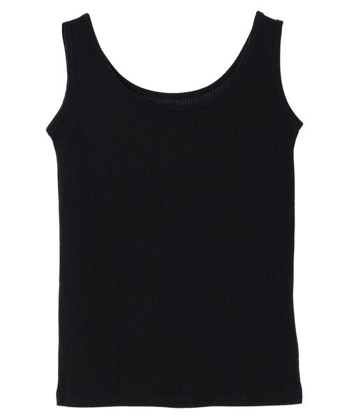 Green　Parks（グリーンパークス）の「リブタンクトップ＊（タンクトップ・レディース・ライトベージュ/ブラック/オフホワイト・FREE）」の19枚目の写真