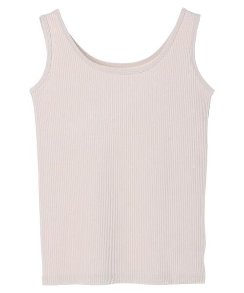 Green　Parks（グリーンパークス）の「リブタンクトップ＊（タンクトップ・レディース・ライトベージュ/ブラック/オフホワイト・FREE）」の18枚目の写真