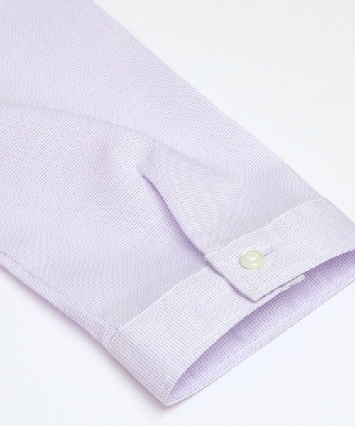 TOKYO SHIRTS（トウキョウシャツ）の「SUPIMA 形態安定ノーアイロン レギュラー衿 七分袖ビジネスワイシャツ（ビジネスシャツ・レディース・ライトパープル・LL/XL/L/M/S）」の6枚目の写真