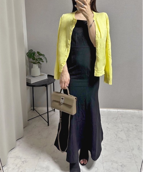 Futier land（フューティアランド）の「【オケージョン対応】マーメイドキャミワンピース（ワンピース・レディース・ブラック/アイボリー/グレイッシュベージュ/オリーブ/グリーン/ベージュ/ミント/ブルー・SMALL/MEDIUM/LARGE）」の9枚目の写真