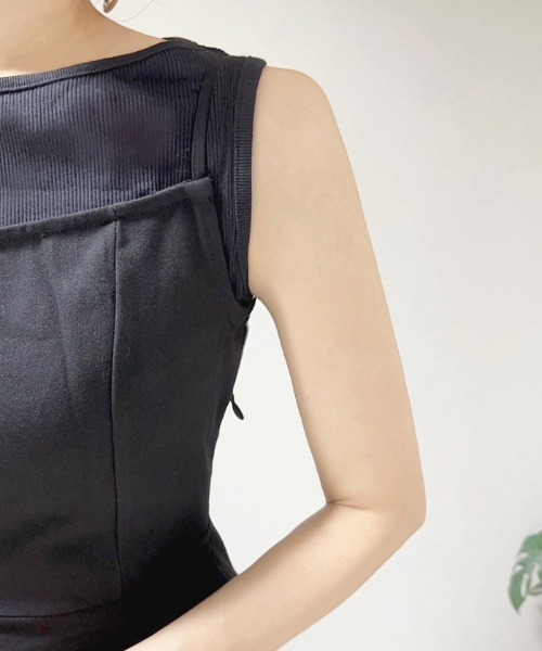 Futier land（フューティアランド）の「【オケージョン対応】マーメイドキャミワンピース（ワンピース・レディース・ブラック/アイボリー/グレイッシュベージュ/オリーブ/グリーン/ベージュ/ミント/ブルー・SMALL/MEDIUM/LARGE）」の10枚目の写真