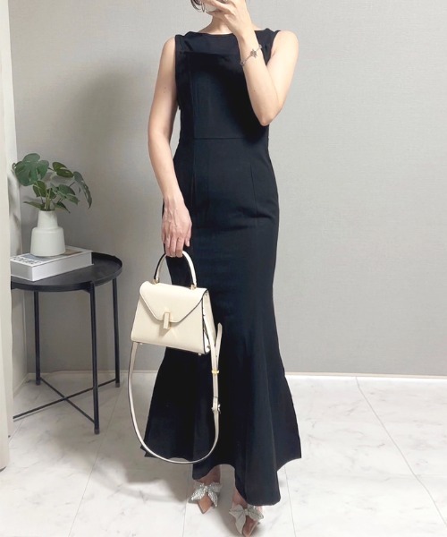 Futier land（フューティアランド）の「【オケージョン対応】マーメイドキャミワンピース（ワンピース・レディース・ブラック/アイボリー/グレイッシュベージュ/オリーブ/グリーン/ベージュ/ミント/ブルー・SMALL/MEDIUM/LARGE）」の11枚目の写真