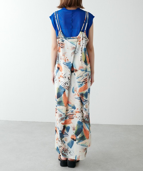 Lui's(ルイス)の「アートプリントキャミワンピース(ワンピース・レディース・オレンジ/ブルー・FREE)」の3枚目の写真