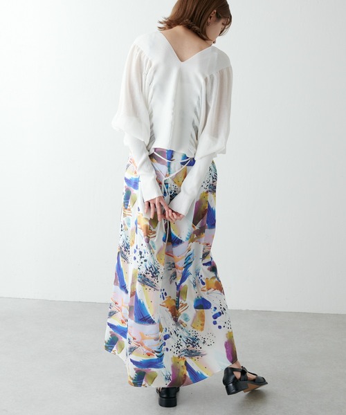 Lui's(ルイス)の「アートプリントキャミワンピース(ワンピース・レディース・オレンジ/ブルー・FREE)」の12枚目の写真