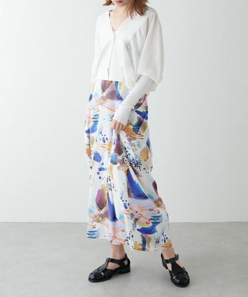 Lui's(ルイス)の「アートプリントキャミワンピース(ワンピース・レディース・オレンジ/ブルー・FREE)」の10枚目の写真