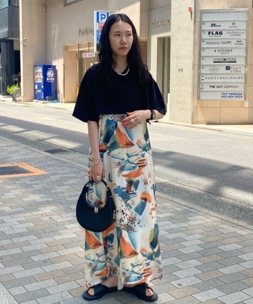 Lui's(ルイス)の「アートプリントキャミワンピース(ワンピース・レディース・オレンジ/ブルー・FREE)」の19枚目の写真