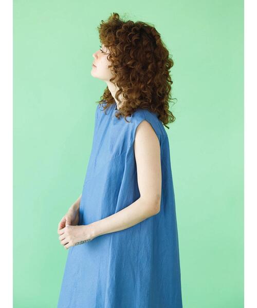 koe（コエ）の「レーヨン麻ノースリーブワンピース*（ワンピース・レディース・ブルー系その他6/ブルー/グリーン/パープル/グリーン系その他3/オレンジ/ベージュ・M）」の13枚目の写真