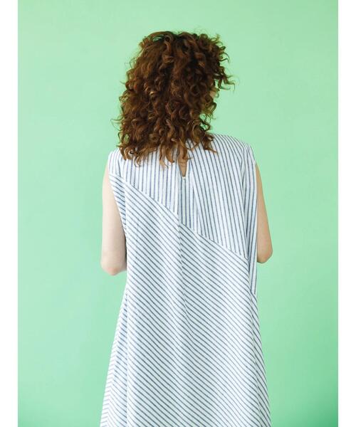 koe（コエ）の「レーヨン麻ノースリーブワンピース*（ワンピース・レディース・ブルー系その他6/ブルー/グリーン/パープル/グリーン系その他3/オレンジ/ベージュ・M）」の14枚目の写真