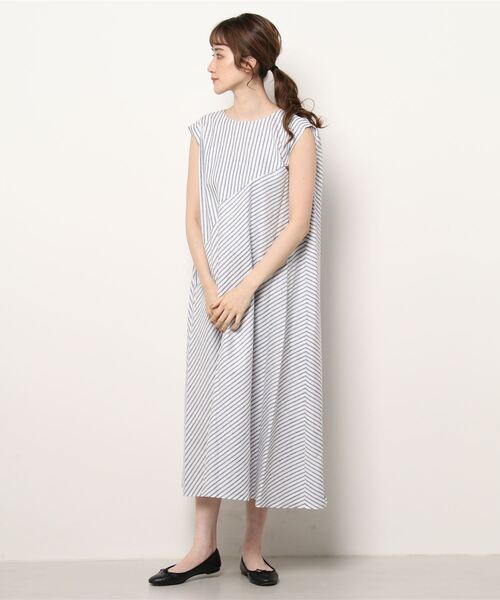 koe（コエ）の「レーヨン麻ノースリーブワンピース*（ワンピース・レディース・ブルー系その他6/ブルー/グリーン/パープル/グリーン系その他3/オレンジ/ベージュ・M）」の9枚目の写真