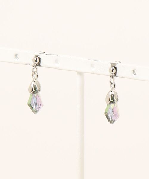 チャイハネ（チャイハネ）の「【チャイハネ】トロムソダイア型ピアス（ピアス（両耳用）・レディース・ホワイト/ブルー/グリーン/ライトパープル・FREE）」の4枚目の写真