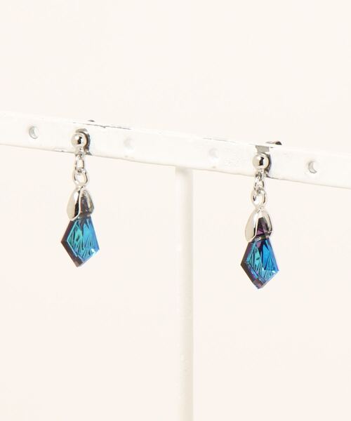 チャイハネ（チャイハネ）の「【チャイハネ】トロムソダイア型ピアス（ピアス（両耳用）・レディース・ホワイト/ブルー/グリーン/ライトパープル・FREE）」の3枚目の写真