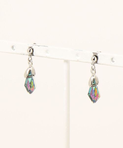 チャイハネ（チャイハネ）の「【チャイハネ】トロムソダイア型ピアス（ピアス（両耳用）・レディース・ホワイト/ブルー/グリーン/ライトパープル・FREE）」の2枚目の写真