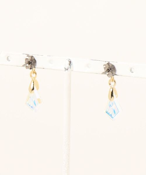 チャイハネ（チャイハネ）の「【チャイハネ】トロムソダイア型ピアス（ピアス（両耳用）・レディース・ホワイト/ブルー/グリーン/ライトパープル・FREE）」の5枚目の写真