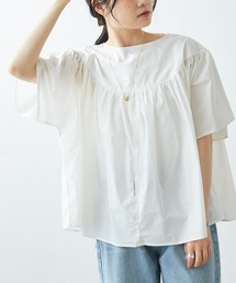 PUAL CE CIN | 【Du noir】タイプライターギャザーブラウス(シャツ/ブラウス)