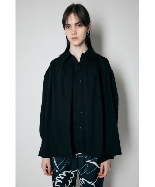 MOUSSY（マウジー）の「TENT OVER シャツ（シャツ/ブラウス・レディース・ライトブルー/ブラック/キナリ・FREE）」の8枚目の写真