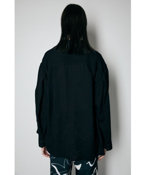 MOUSSY（マウジー）の「TENT OVER シャツ（シャツ/ブラウス・レディース・ライトブルー/ブラック/キナリ・FREE）」の12枚目の写真