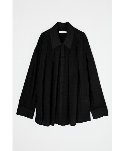 MOUSSY（マウジー）の「TENT OVER シャツ（シャツ/ブラウス・レディース・ライトブルー/ブラック/キナリ・FREE）」の6枚目の写真