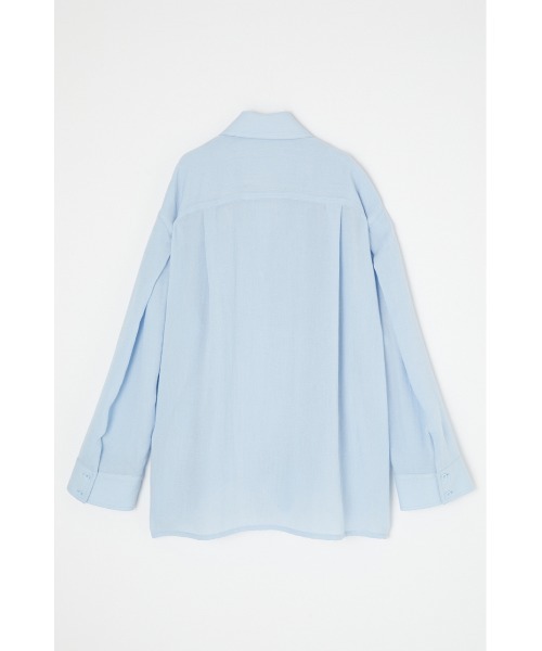 MOUSSY（マウジー）の「TENT OVER シャツ（シャツ/ブラウス・レディース・ライトブルー/ブラック/キナリ・FREE）」の10枚目の写真