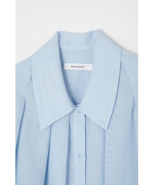 MOUSSY（マウジー）の「TENT OVER シャツ（シャツ/ブラウス・レディース・ライトブルー/ブラック/キナリ・FREE）」の7枚目の写真