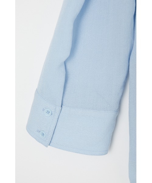 MOUSSY（マウジー）の「TENT OVER シャツ（シャツ/ブラウス・レディース・ライトブルー/ブラック/キナリ・FREE）」の15枚目の写真