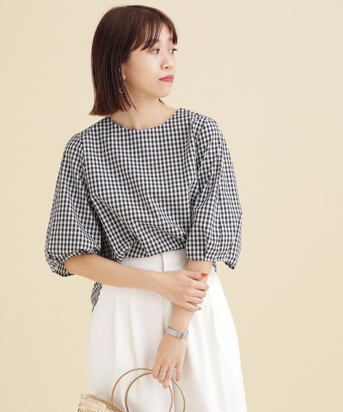 Lb 04 タックスリーブプルオーバーブラウス 五分袖 シャツ ブラウス Nano Universe ナノユニバース のファッション通販 Zozotown