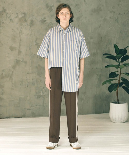 WONDER WONDER(ワンダーワンダー)の「バイカラーラインパンツ(その他パンツ・メンズ・ネイビー/ブラウン/グリーン・M/L)」の7枚目の写真