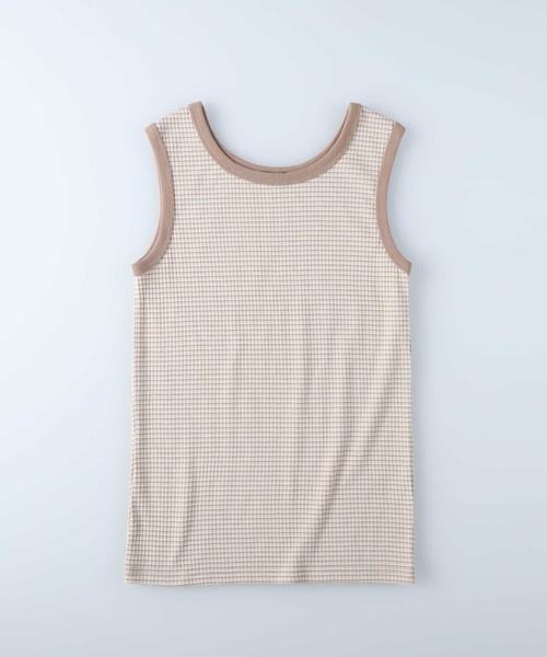 HONEYSUCKLE ROSE（ハニーサックルローズ）の「【HONEYSUCKLE ROSE】マルチボーダータンク（タンクトップ・レディース・ベージュ/ダークグレー/グリーン・L/M）」の11枚目の写真