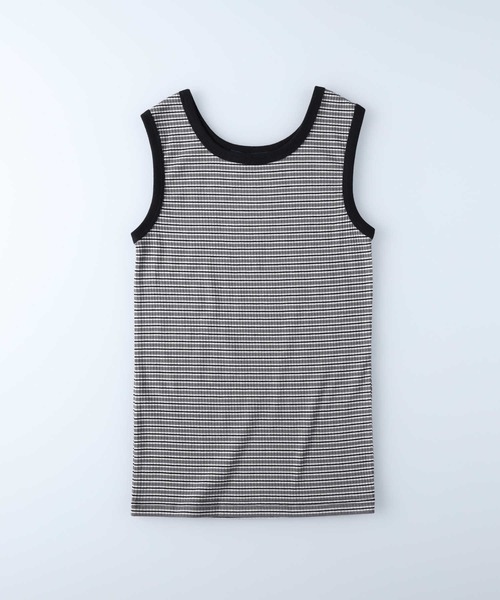 HONEYSUCKLE ROSE（ハニーサックルローズ）の「【HONEYSUCKLE ROSE】マルチボーダータンク（タンクトップ・レディース・ベージュ/ダークグレー/グリーン・L/M）」の15枚目の写真