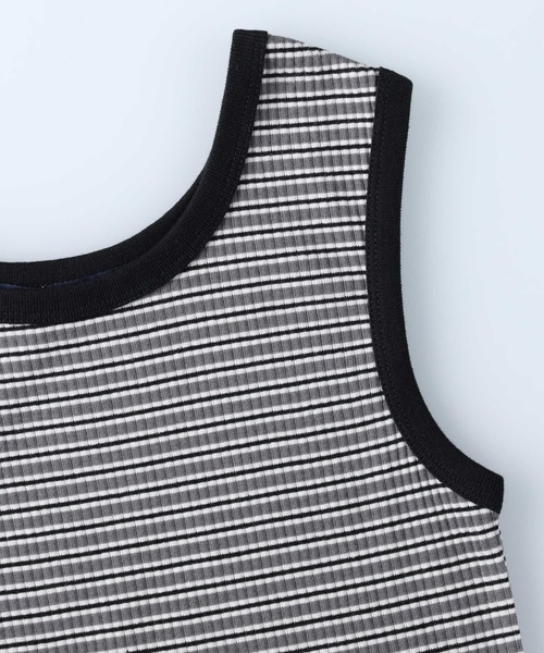 HONEYSUCKLE ROSE（ハニーサックルローズ）の「【HONEYSUCKLE ROSE】マルチボーダータンク（タンクトップ・レディース・ベージュ/ダークグレー/グリーン・L/M）」の16枚目の写真