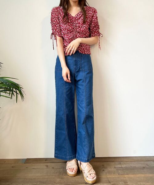 MAJESTIC LEGON（マジェスティックレゴン）の「アンニュイドロストブラウス（シャツ/ブラウス・レディース・アイボリー/ブラック系その他/レッド系その他2・MEDIUM）」の8枚目の写真