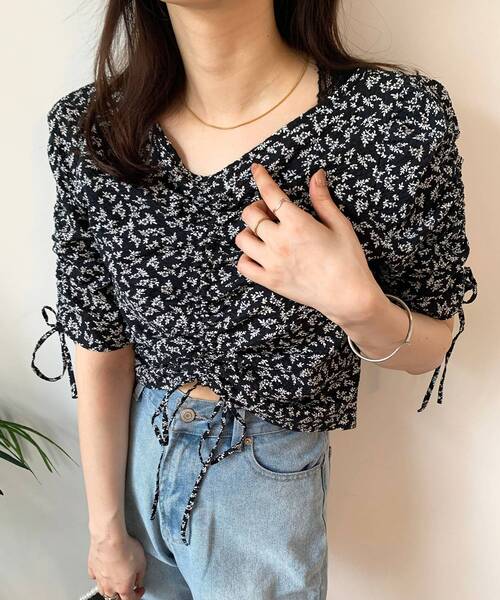 MAJESTIC LEGON（マジェスティックレゴン）の「アンニュイドロストブラウス（シャツ/ブラウス・レディース・アイボリー/ブラック系その他/レッド系その他2・MEDIUM）」の15枚目の写真