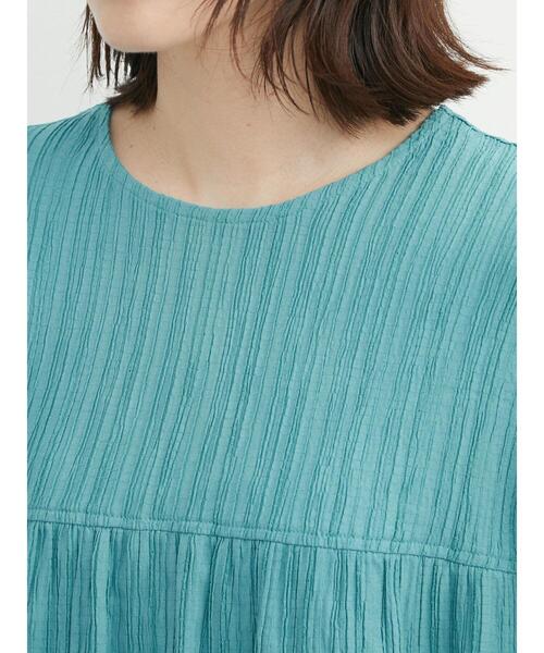 Green　Parks（グリーンパークス）の「シャーリングジャガードフリルブラウス（シャツ/ブラウス・レディース・ブラック/イエロー/アイボリー/ミント・FREE）」の22枚目の写真