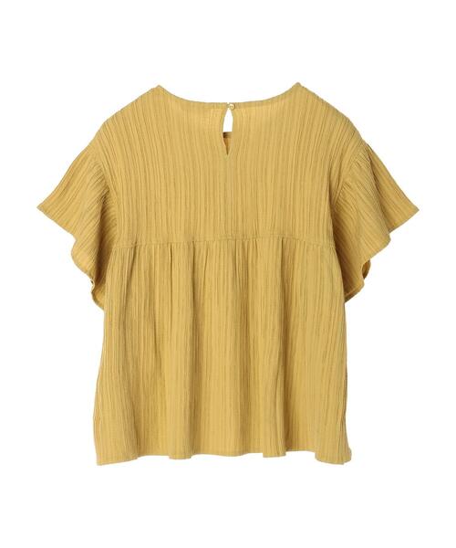 Green　Parks（グリーンパークス）の「シャーリングジャガードフリルブラウス（シャツ/ブラウス・レディース・ブラック/イエロー/アイボリー/ミント・FREE）」の12枚目の写真