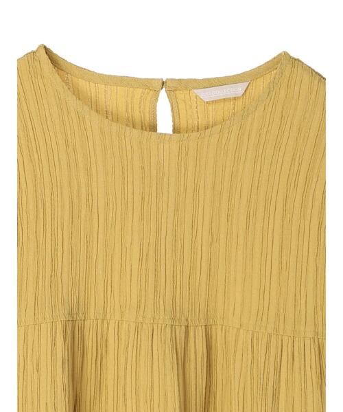 Green　Parks（グリーンパークス）の「シャーリングジャガードフリルブラウス（シャツ/ブラウス・レディース・ブラック/イエロー/アイボリー/ミント・FREE）」の20枚目の写真