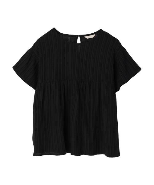 Green　Parks（グリーンパークス）の「シャーリングジャガードフリルブラウス（シャツ/ブラウス・レディース・ブラック/イエロー/アイボリー/ミント・FREE）」の13枚目の写真