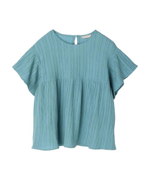 Green　Parks（グリーンパークス）の「シャーリングジャガードフリルブラウス（シャツ/ブラウス・レディース・ブラック/イエロー/アイボリー/ミント・FREE）」の17枚目の写真