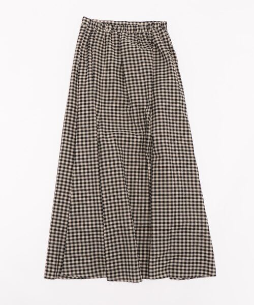 PICCIN（ピッチン）の「サッカーギンガムチェックスカート（スカート・レディース・オフホワイト・M/L）」の2枚目の写真